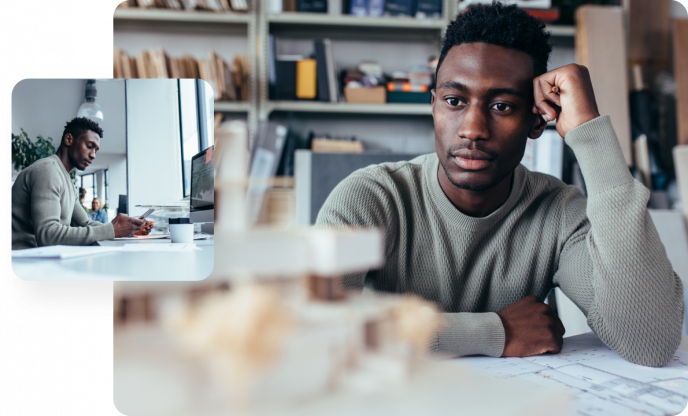 Man working at a desk