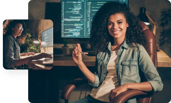 developer working on code at desk