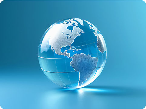 Clear glass globe