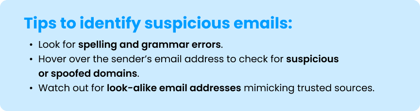tips to avoid phishing emails