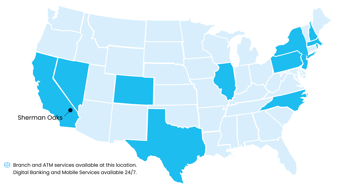 Customers Bank Locations Map