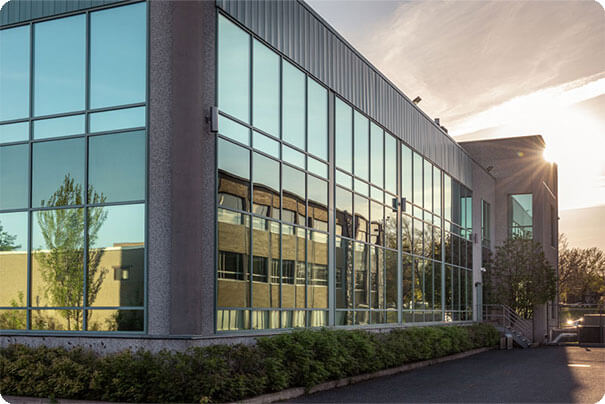 Office building in the late afternoon