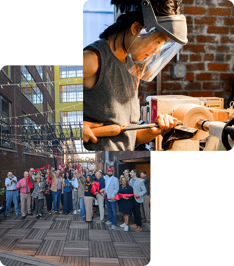 Photos of people at GoggleWorks